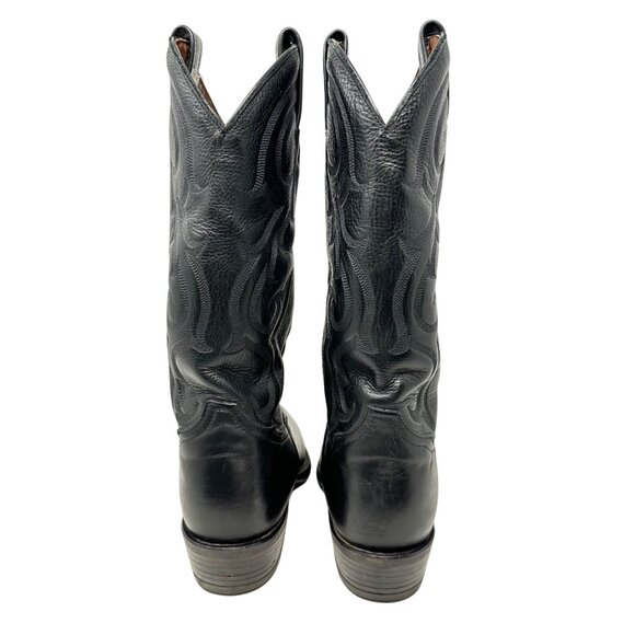 Tony Lama CZ820 Black Leather Western Boots - Men's Size 9 EE - Picture 3 of 10